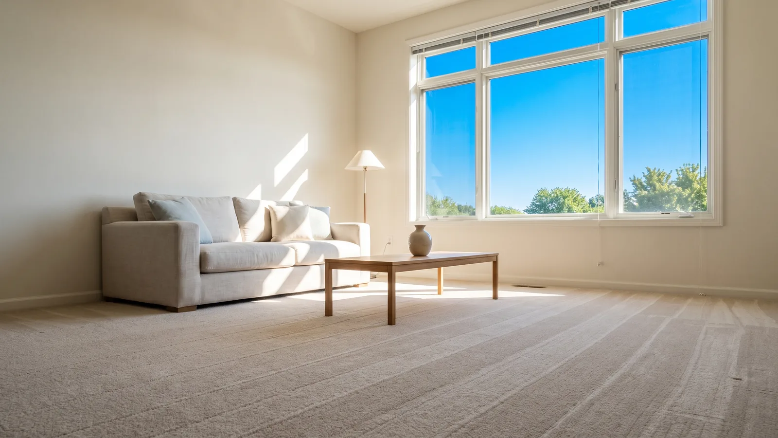 A bright, freshly cleaned room